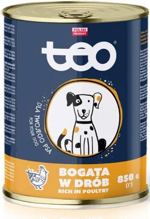 Karma mokra dla psa TEO bogata w drób