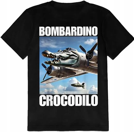 Koszulka Dziecięca Memy Tiktok Italian Brainrot Bombardino Crocodilo