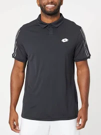 Męskie polo tenisowe Lotto Squadra II Polo - all Black