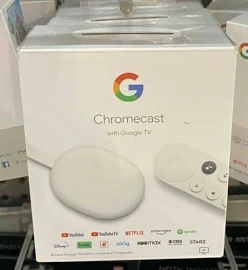 Chromecast Google z transmisją strumieniową 4 K HD i Asystentem Google