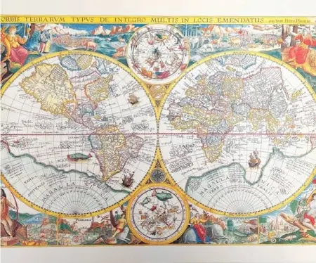 Stara Mapa Świata Orbis Terrarum reprint