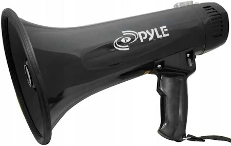 Megafon Pyle Czarny Mocny Daleki Zasięg 50W Syrena Muzyka