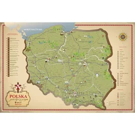 MAPA ZDRAPKA POLSKA PIELGRZYMA