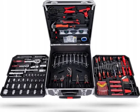 Zestaw narzędzi kluczy 1000 el walizka narzędziowa