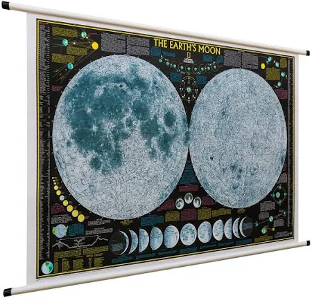 Księżyc mapa ścienna Wyjątkowe Wydanie National Geographic