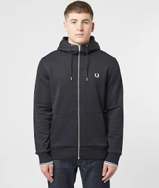 Fred Perry Hooded Zip Sweatshirt -BLACK -XXL