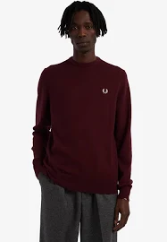 Fred Perry, Bluzy, Mężczyzna, Czerwony, L, Klasyczny Sweter Crew Knit