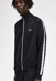 Fred Perry, Zip-throughs Black, Mężczyzna, Rozmiar, S