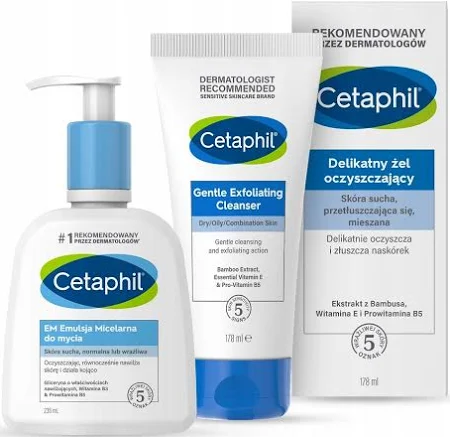 Zestaw Cetaphil Em Emulsja 236 ml i Delikatny żel