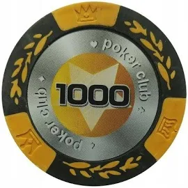 Żeton Poker Club 14,5 g, Nominał 1000, 25 szt. w rolce