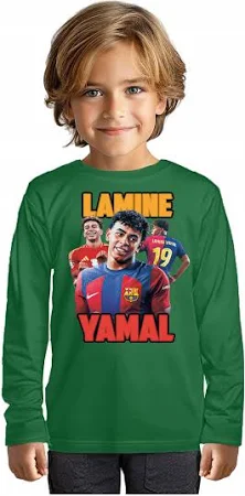 Bluzka Yamal Fc Barcelona Lamine Dziecięca Dla Dzieci Długi Rękaw
