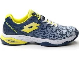 Męskie buty do padla Lotto Superrapida 200 III - all white/acid yellow/dark denim