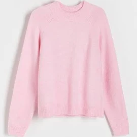 Gładki sweter - M - różowy - damska - Reserved - 6176V-30X