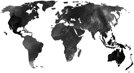 dear sam Plakat World Map Watercolor