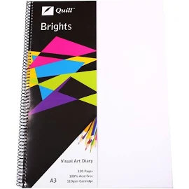 Quill Visual Art Diary 110gsm 120 Page A3 PP Frost
