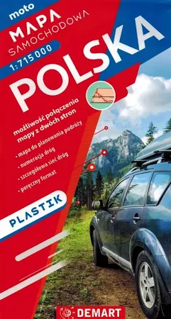Mapa samochodowa Polska 1:715 000