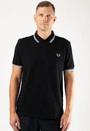 Fred Perry, Shirts Czarny, Mężczyzna, Rozmiar, S