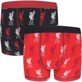 Liverpool FC Boys Bokserki 1 Pack OFFICIAL Football Gift Czerwony 7-8 Years