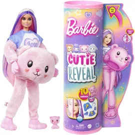 Barbie Cutie Reveal, Lalka, Miś, HKR04