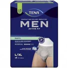 TENA MEN PANTS NORMAL Majtki chłonne Grey L/XL OTC Edition 8 sztuk