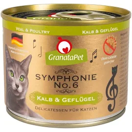 GranataPet Symphonie, 6 X 200 G - Cielęcina Z Drobiem