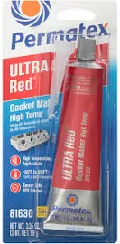 Permatex 81630 Ultra Red RTV Silicone Gasket Maker, 3 oz