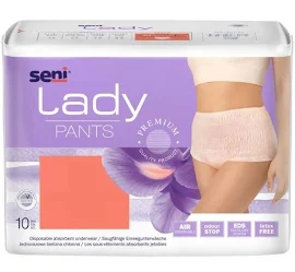 4x Bielizna chłonna dla kobiet Seni Lady Pants 10 szt. (10 szt., L)