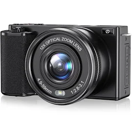 Kamera z 12-krotnym zoomem optycznym do fotografii 4K YouTube Vlogging Kamera cyfrowa 64MP HD