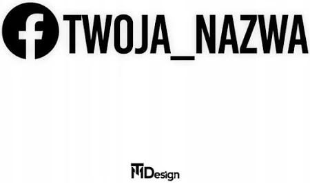 Personalizowana naklejka FACEBOOK - Twój tekst!