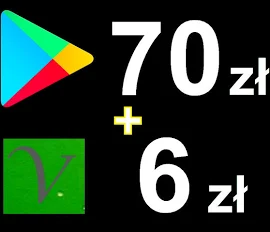 Google Play 70 zł Vertigo 6 zł Kod Karta Podarunkowa