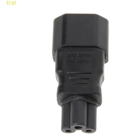 Pociąg IEC 320 C14 3-pinowy męski na C5 3-pinowy żeński Adapter konwertera wtyczki zasilania