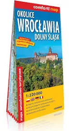 Okolice Wrocławia, Dolny Śląsk, mapa 1:220 000