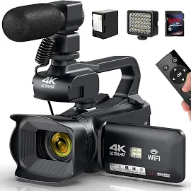 4K Ultra HD Professional Video Cameras for Photography 18X Digital Zoom YouTube Live Streaming