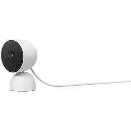 Google 1080p Nest Cam Wired Snow, Resolution 2MP, Wi Fi, Bullet, 2 Way Audio, Works With Assistant, IR