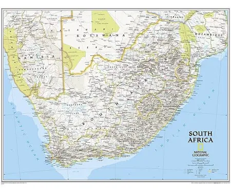 National Geographic, mapa ścienna polityczna Afryka Południowa Classic , 1:3 044 000