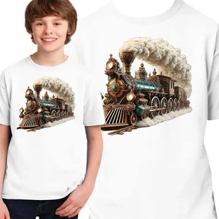 Koszulka Dziecięca Z Nadrukiem Pociąg Parowóz Lokomotywa Pkp