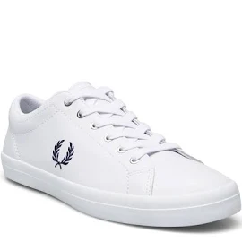 Fred Perry Baseline Leather -WHITE/NAVY -45