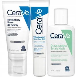 CeraVe Zestaw Odbudowujący Krem pod oczy, Krem Nawilżający do Twarzy 52ml