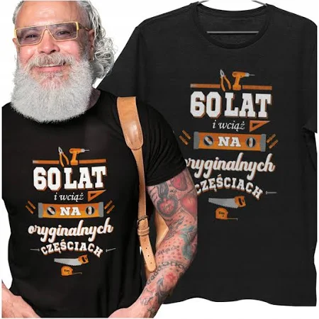 Koszulka Na 60lat Urodziny Upominek Zestaw Z Kubkiem Dla Dziadka Oryginalne
