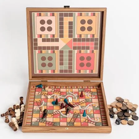 Ręcznie robiony zestaw gier rodzinnych , gry planszowe rodzinne, gry dla całej rodziny, prezent dla rodziny