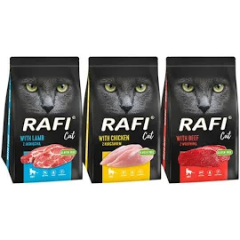 Sucha karma dla kota Rafi Cat mix smaków 3 x 1,5 kg