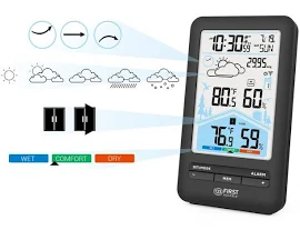 Bezprzewodowa Stacja Pogody ZEGAR HIGROMETR FIRST AUSTRIA
