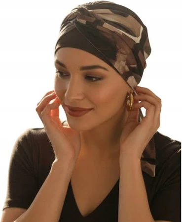 Turban damski wiosenny Lena 25-527 chusta miękka także po chemioterapii