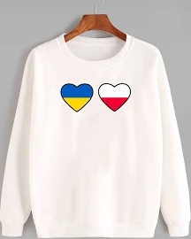 Bluza damska biała Ukraina Polska Love&Live L