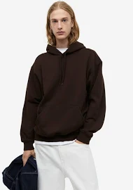 Moda Męska - Bluza z kapturem Loose Fit Brązowy - Size: M - H&M