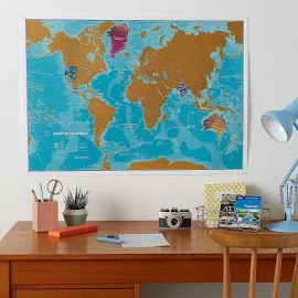 Maps International Scratch the World - Akwarela Edition Mapa (Silk Art Paper)