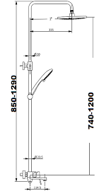 Стойка душевая Savol SK-H3401