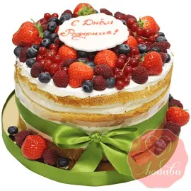 Торт с ягодами на день рождения No1321