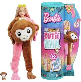 BARBIE Cutie Reveal Amigos De La Jungla Mono Series Doll