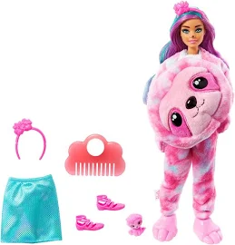 Кукла Barbie Cutie Reveal Милашка-проявляшка Ленивец HJL59
